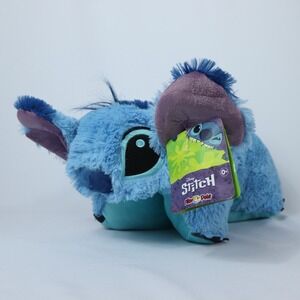 NEW Disney Pillow Pets Stitch Blue Fuzzy Stuffed Animal Plush 16" With Tags‎